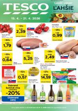 1. strana letáka Tesco 15. 4. - 21. 4. 2026 Veľké hypermarkety a obchodné domy