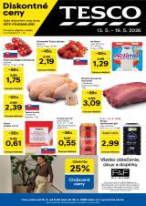 Tesco leták  s platnosťou 13. 5. - 19. 5. 2026 Veľké hypermarkety a obchodné domy