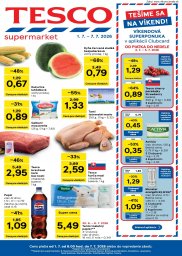 Tesco leták  s platnosťou 1. 7. - 7. 7. 2026 Supermarkety