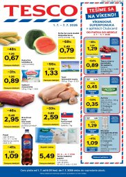Tesco leták  s platnosťou 1. 7. - 7. 7. 2026 Veľké hypermarkety a obchodné domy