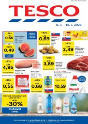 1. strana letáka Tesco 8. 7. - 14. 7. 2026 Veľké hypermarkety a obchodné domy