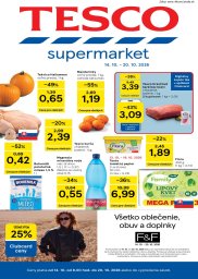 Tesco leták  s platnosťou 14. 10. - 20. 10. 2026 Supermarkety